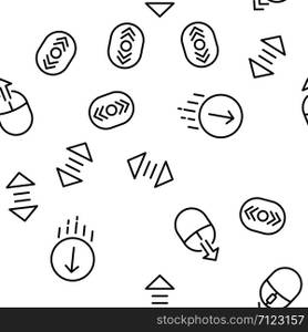 Scroll Vector Seamless Pattern Thin Line Illustration. Scroll Vector Seamless Pattern