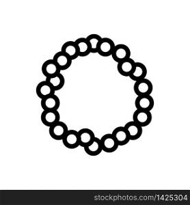 scrunchies beads icon vector. scrunchies beads sign. isolated contour symbol illustration. scrunchies beads icon vector outline illustration