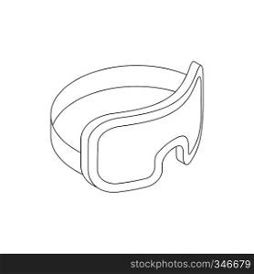 Scuba mask icon in isometric 3d style isolated on white background. Scuba mask icon, isometric 3d style