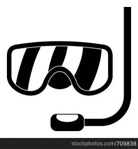 Scuba mask icon. Simple illustration of scuba mask vector icon for web. Scuba mask icon, simple style