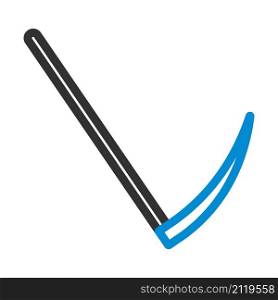 Scythe Icon. Editable Bold Outline With Color Fill Design. Vector Illustration.