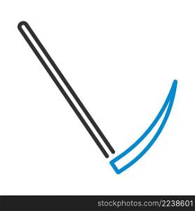 Scythe Icon. Editable Bold Outline With Color Fill Design. Vector Illustration.