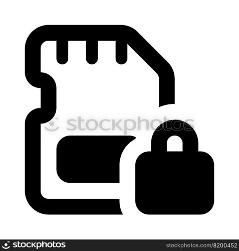 SD card lock for data security.