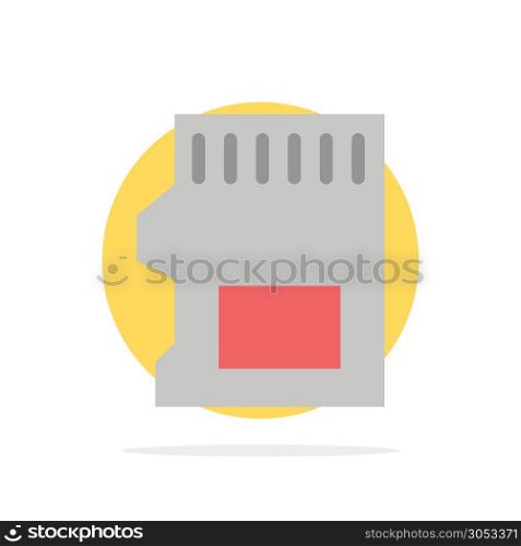 SD Card, SD, Storage, Data Abstract Circle Background Flat color Icon