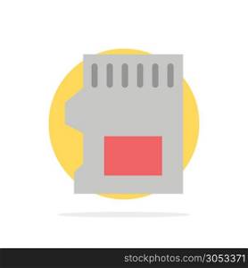 SD Card, SD, Storage, Data Abstract Circle Background Flat color Icon