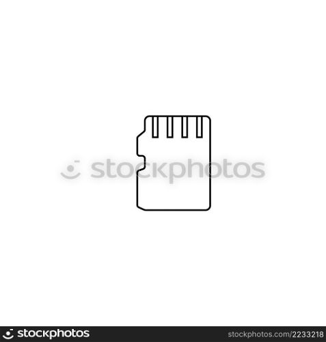 SD card vector icon illustration sign for web and design