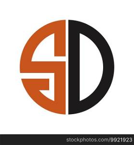 SD letter logo,symbol icon template design