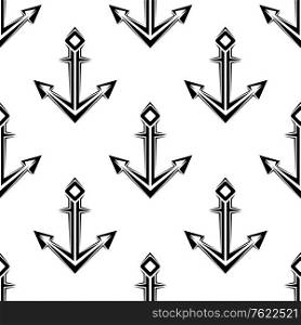 Sea anchor seamless pattern for background design