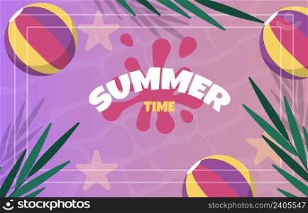 Sea Beach Summer Sale Holiday Event Promotion Poster Template