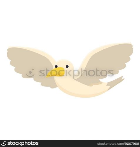 Sea bird fly icon cartoon vector. Port flight. Marine falcon. Sea bird fly icon cartoon vector. Port flight