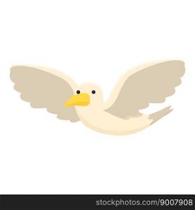 Sea bird fly icon cartoon vector. Port flight. Marine falcon. Sea bird fly icon cartoon vector. Port flight