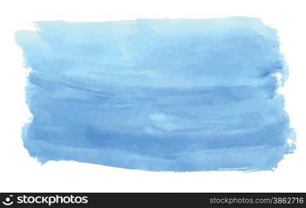 Sea blue watercolor for scrapbooking design. Vector illustration.