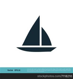 Sea / Boat Icon Vector Logo Template Illustration Design. Vector EPS 10.