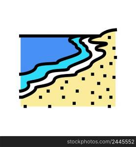 sea coastline color icon vector. sea coastline sign. isolated symbol illustration. sea coastline color icon vector illustration