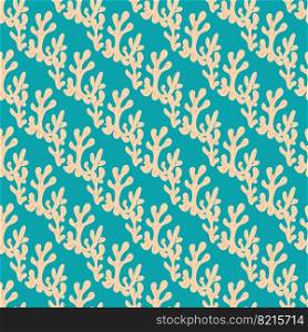 Sea corals seamless pattern. Background with corals . Flat colorful vector illustration. . corals seamless pattern. Background with corals . Flat colorful vector illustration.