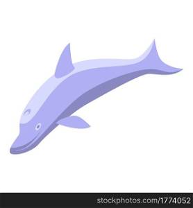 Sea dolphin icon. Isometric of Sea dolphin vector icon for web design isolated on white background. Sea dolphin icon, isometric style