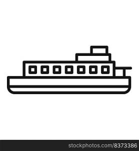 Sea ferry icon outline vector. Boat water. Cargo front. Sea ferry icon outline vector. Boat water