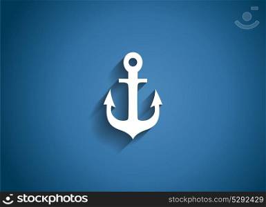 Sea Glossy Icon Vector Illustration on Blue Background. EPS10. Sea Glossy Icon Vector Illustration