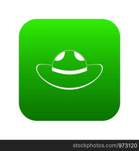Sea hat icon digital green for any design isolated on white vector illustration. Sea hat icon digital green