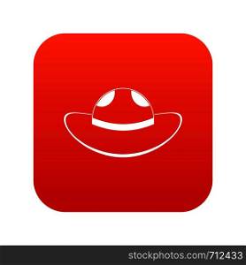 Sea hat icon digital red for any design isolated on white vector illustration. Sea hat icon digital red