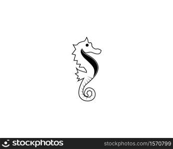 Sea horse icon and symbol vector illustration