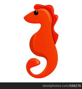 Sea horse icon. Cartoon of sea horse vector icon for web design isolated on white background. Sea horse icon, cartoon style