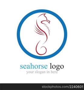 Sea Horse logo illustration design template
