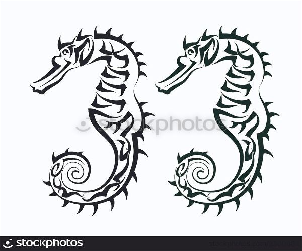 Sea Horse Tattoo Design