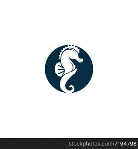 Sea Horse vector logo design.