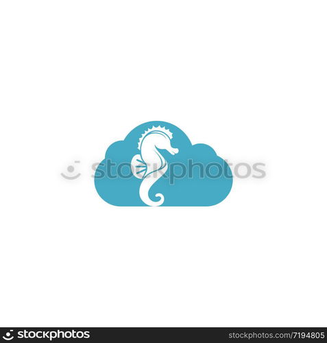 Sea Horse vector logo design.