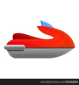 Sea jet ski icon. Cartoon of sea jet ski vector icon for web design isolated on white background. Sea jet ski icon, cartoon style