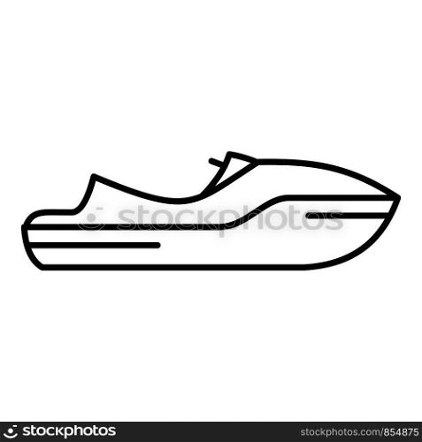 Sea jet ski icon. Outline sea jet ski vector icon for web design isolated on white background. Sea jet ski icon, outline style