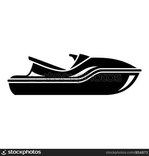 Sea jet ski icon. Simple illustration of sea jet ski vector icon for web design isolated on white background. Sea jet ski icon, simple style