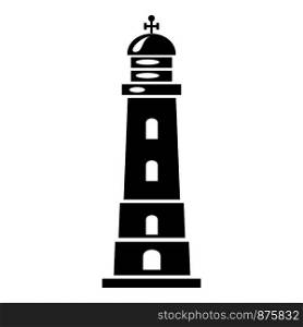 Sea lighthouse icon. Simple illustration of sea lighthouse vector icon for web. Sea lighthouse icon, simple style