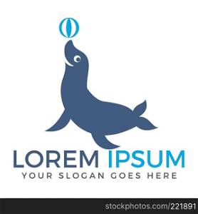Sea lion logo design. Seal animal logo.