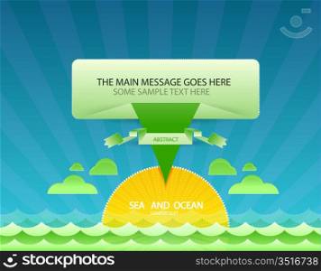 Sea message vector design