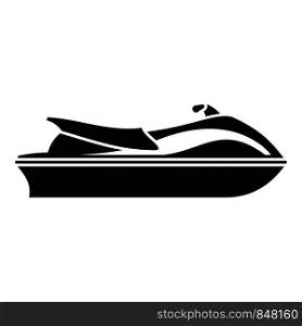 Sea race jet ski icon. Simple illustration of sea race jet ski vector icon for web design isolated on white background. Sea race jet ski icon, simple style