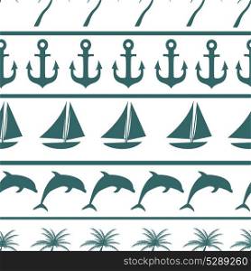 Sea seamless pattern background vector ilustration