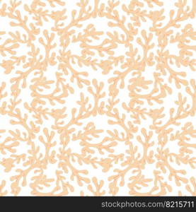 Sea seamless pattern with corals, on a white background. Background with corals . Flat colorful vector illustration. . seamless pattern with corals. Background with corals . Flat colorful vector illustration.