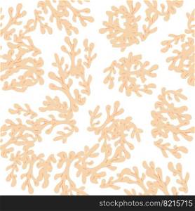Sea seamless pattern with corals, on a white background. Background with corals . Flat colorful vector illustration. . seamless pattern with corals. Background with corals . Flat colorful vector illustration.