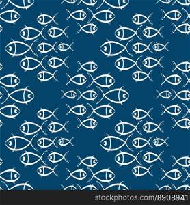 Sea seamless patterns with white fishes. Sea seamless patterns with white fishes vector