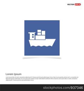 Sea ship Icon - Blue photo Frame