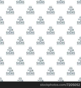 Sea signs pattern vector seamless repeat for any web design. Sea signs pattern vector seamless