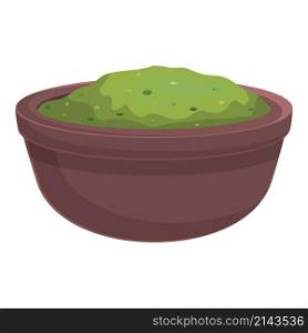 Sea spirulina salad icon cartoon vector. Alga plant. Drink food. Sea spirulina salad icon cartoon vector. Alga plant