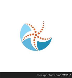 sea star logo icon vector symbol design