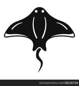 Sea stingray icon simple vector. Animal marine. Cute wing. Sea stingray icon simple vector. Animal marine