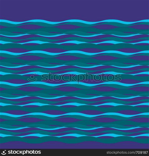 Sea theme, waves and sea breeze, sea background - vector illustration. For the banner, cover art, flyers, cards