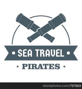 Sea travel logo. Simple illustration of sea travel vector logo for web. Sea travel logo, simple gray style