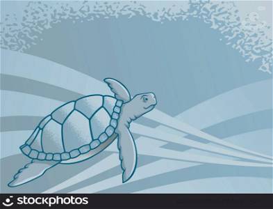 Sea turtle background for page layout or presentations.