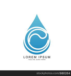 sea water and landscape logo template